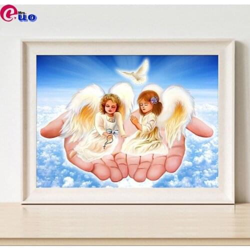 5d Diy Diamond Painting Cross Stitch Full Square Drill Carefree Angel Diamond Embroidery kits Diamond Mosaic Arts hand angel