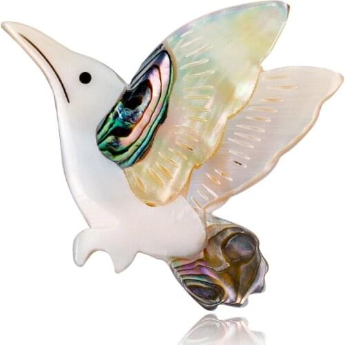 Zlxgirl High quality Real Shell Vivid metal shell pigeon Shape Brooches womens and mens kids carton broche hats and bags pins
