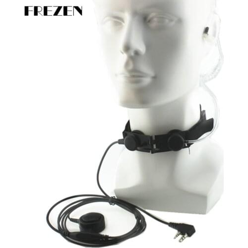 CS Z Tactical Throat Mic Finger waterproof PTT Tube Power Microphone Cycling Headset for Kenwood BaoFeng UV-5R TYT two way radio