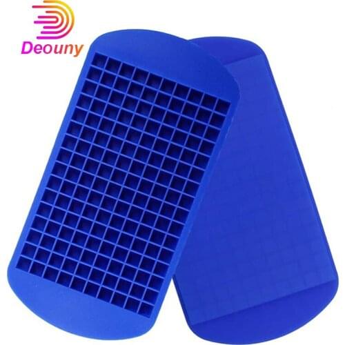 DEOUNY Silicone Small Ice Cube Trays 1Pack Mini Molds Easy Release Crushed For Chilling Whiskey Cocktail Flexible Mold Storage