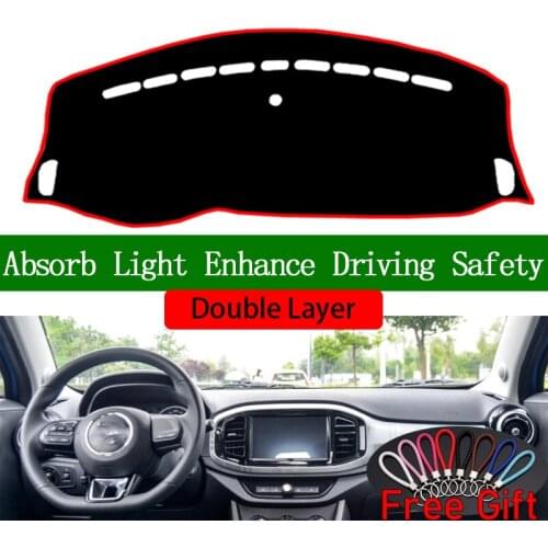 Double Layer Car Stickers For MG3 3SW 2017 Dashboard Cover Car Accessories Interior Anti-UV Car Decals