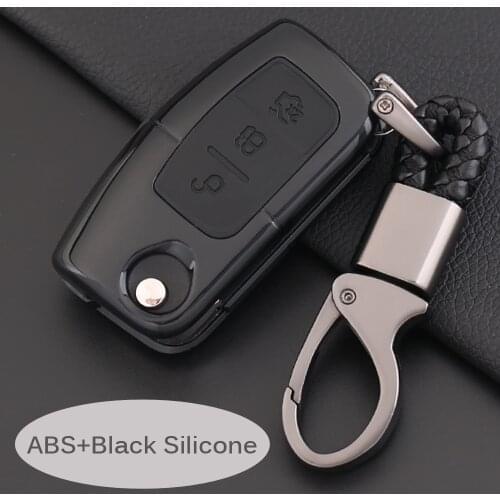 Hot sale 3 Button Carbon fiber Car key Wallet Fob Case For Ford Fiesta Focus 2 Ecosport Kuga Escape C Max Ka Mondeo Fits perfect