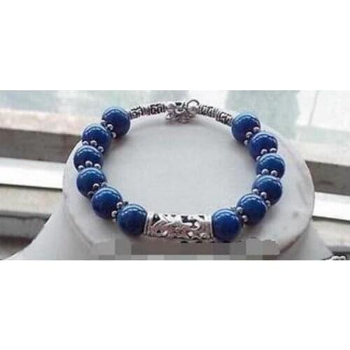 Beautiful handmade the Tibet silver Lapis Lazuli bracelet 7.5 8 inches