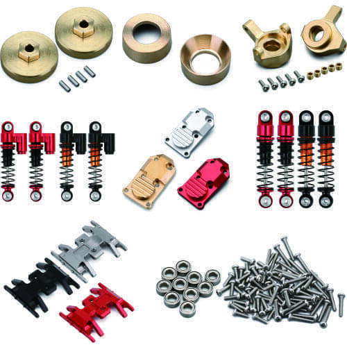 Metal Shock Absorber Chassis Armor Counterweight Steering Knuckles for 1/24 RC Crawler Car Axial SCX24 90081