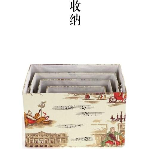 Mingei Japanese home toy storage box large storage box without cover finishing box storage box storage fabric fashion