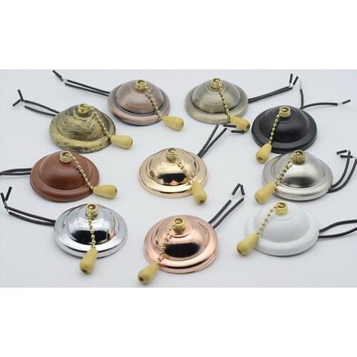 Wall mounted base with zipper switch for wall lamp bedside lamp eletrical applicances 68mm lamp base metal lighting accessories