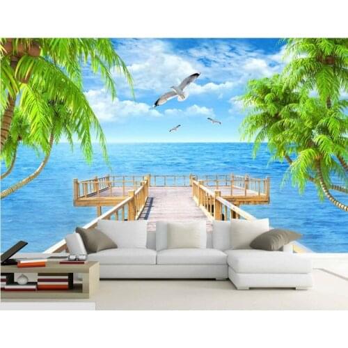 Custom 3d mural,Mediterranean landscape photo 3d wallpaper papel de parede,living room sofa TV wall children bedroom wallpaper