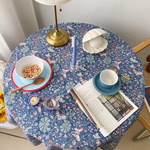 2020 new cotton Korean style ins tablecloth (flower style)