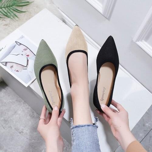 2021 new spring and autumn soft sole shoes flat sole single shoes versatile shallow mouth womens shoes casual shoes