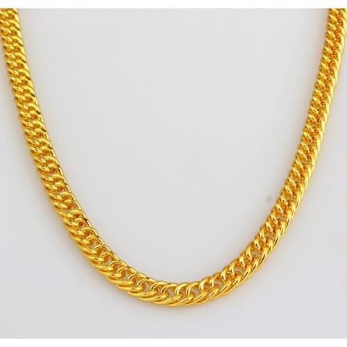 New Hip Hop Mens Punk Style Rock Rap Necklace Nightclub Cool 90Cm Snake Chain 24K Gold Shiny Pendant Necklace Hiphop Necklace