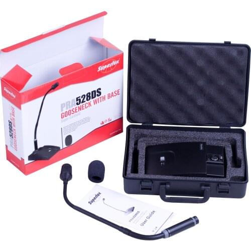 Original Superlux PRA528DS Gooseneck microphone with base, for Speech /Conference/Announcement,flush mount XLR-M socket