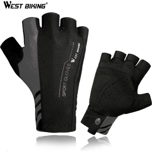 WEST BIKING Cycling Half Finger Glove MTB Road Bicycle Breathable Anti-slip Glove Summer Men Women Sports Bicycle Accessories