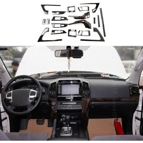Fit For Toyota Land Cruiser 2008-2015 Agate Color Full Interior Dash Trim Kit Cover 19pcs