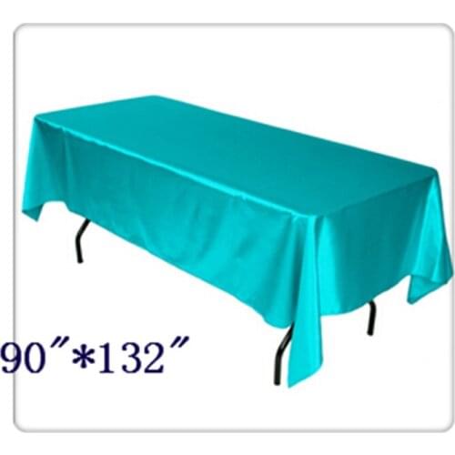 Rectangle tablecloth size 90"*132" color turquoise for wedding decoration /table linens for weddings