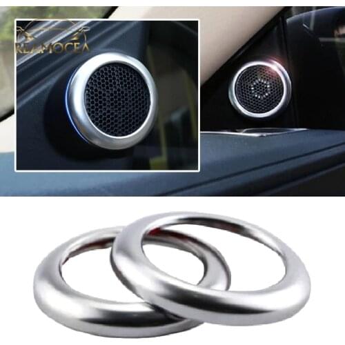 Reamocea ABS Tweeter Speaker Trim Car Stereo Audio Speaker Cover Ring Sticker For Toyota Corolla 2014 2015 2016 2017 2018