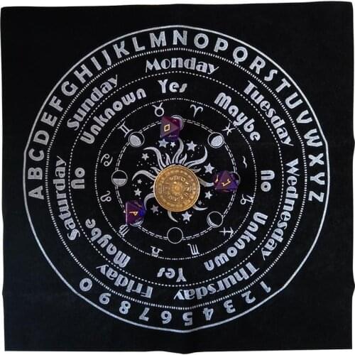 Tarot Tablecloth Divination Tarot Card Pad Pendulum Magic Pentacle Runes Tarot Altar Table Cloth 30x30cm