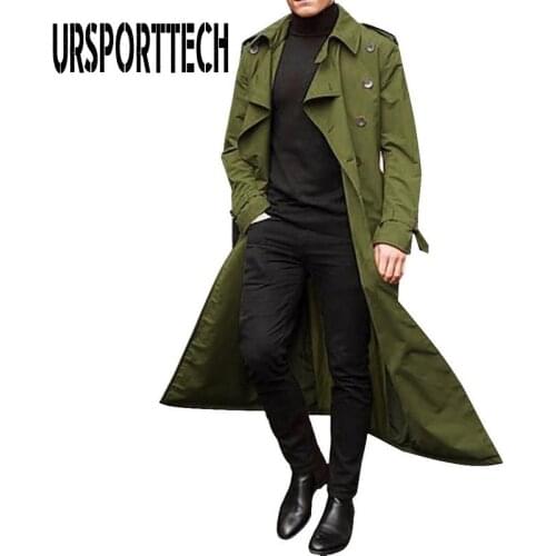 URSPORTTECH Men's Long Trench Coats