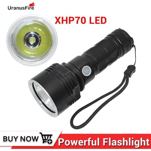 High Lumens LED Flashlight XHP70 Most Powerful Flashlight Torch 26650 USB Rechargeable Torch XHP70 Lantern Hunting Camping Lamp