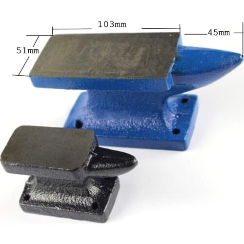 3LB Jewelers Anvil for Watchmakers Blacksmiths Small All Steel Mounted Black/Blue Random