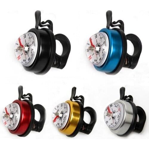 1PC Bicycle Bell Bike Compass Bicycle Bells Mountain Bike Handlebar Compass Ring Aluminum Cycling Bike Horn Bicycle Accessories