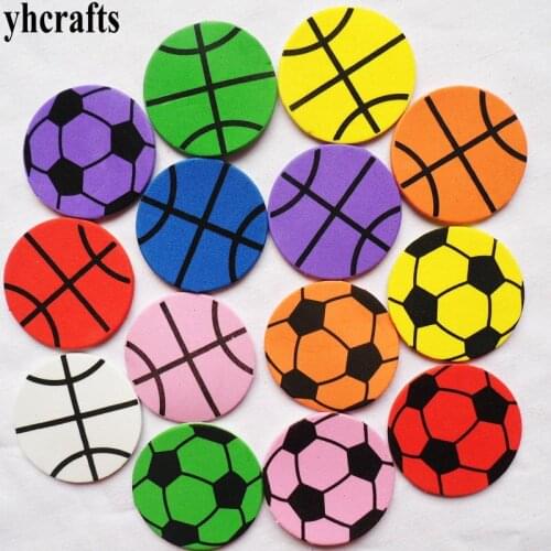 1bag/LOT Football Basketball sports foam stickers, Kindergarten ornament Wall stickers Birthday gifts Early learning diy toys