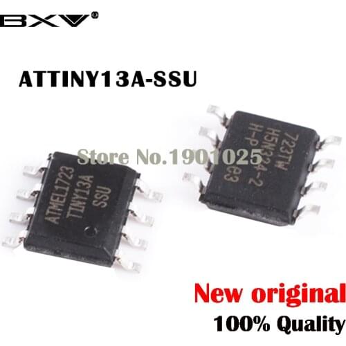 10pcs/lot ATTINY13 ATTINY13A TINY13A MCU AVR 1K FLASH 20MHZ IC ATTINY13A-SSU SOP-8