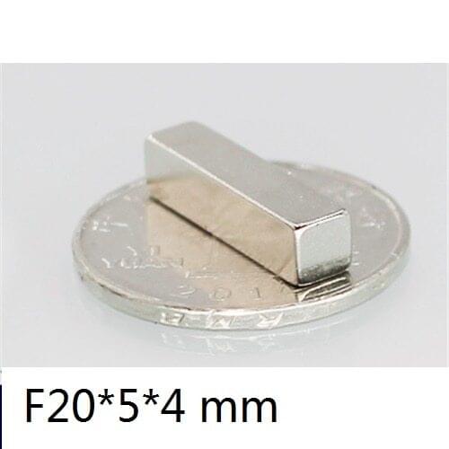 10pcs/lot Neodymium magnet 20x5x4 N35 Strong mm Square NdFeB Rare Earth Magnet 20*5*4 Magnets
