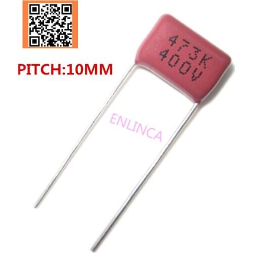 10pcs 400V 47NF 0.047UF 473J 400V Pitch 10mm 5% DIP CBB Polypropylene film capacitor