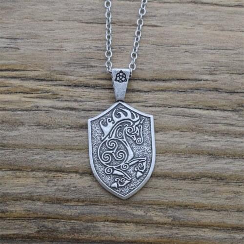 12pcs Animal Horse Phoenix Necklace Shield Shape Pendant Classic Metal Charm Jewelry