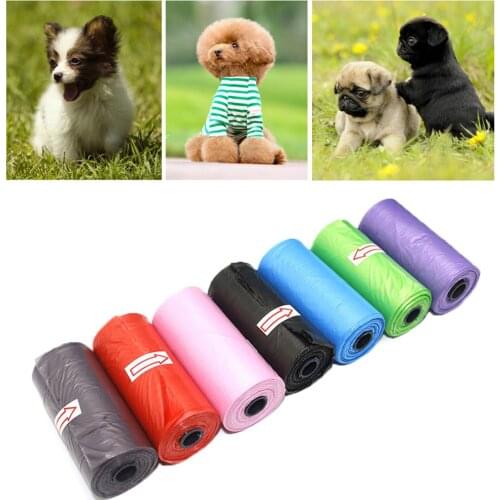 15/30 Pcs Dog Poop Bag for Dog Pets Waste Garbage Bags Carrier Biodegradable Clean-up BagWaste Pick Up Clean Bag For Dog