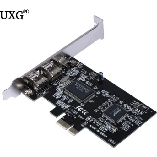 3 External Ports Card 1394A 2.5GB Expansion Card PCI-E to IEEE 1394 1x 4Pin 2x 6Pin DV Adapter