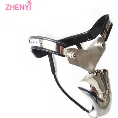 304 Stainless Steel Fetish Male Chastity Devices Cock Ring Chastity Belt For Couples Erotic Sex Toys For Men Lock Slave Bondage