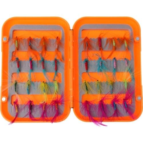 32pcs Fly Fishing Lures Assorted Fishing Flies with Box Lure Bait Sets