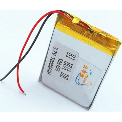 503450 3.7V 1000mAh Lithium Polymer LiPo Rechargeable Battery li ion cells For Mp4 GPS DVD PAD electric toys camera recorder