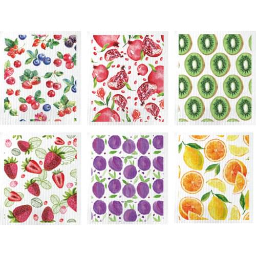 6/8PCS Kitchen UnPaper Towels Reusable Dish Washing Scouring Rag Table Cleaning Cloth Wipes Zero Waste Paperless Towels