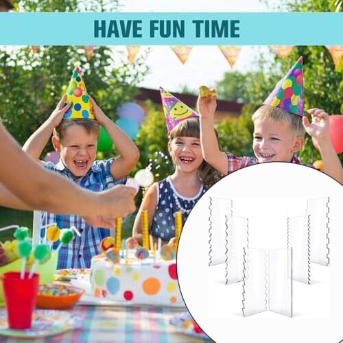 6Pcs Transparent Clear Acrylic Cake Scraper Set Decorating Contour Comb Saw Tooth Cake Trim Smoother Tool Pastry Cutter