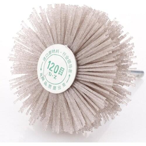 OD 85mm 1 piece Drill Abrasive Wire Nylon Radial Polishing Brush for Mahogany Finishing Wood Furniture Bulk Price
