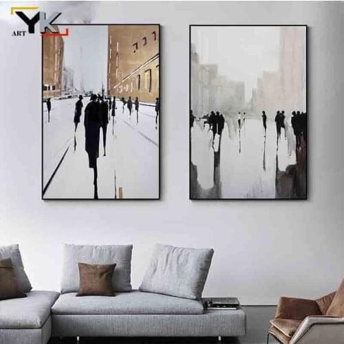 Abstract British Canvas Painting Nordic Black White Ins Posters and prints Cuadros wall art Pictures For Living Room home Decor