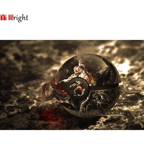 Full Square&Round Drill 5D DIY Diamond Painting funny pokemon ball cross stitch crystal round diamond LK1