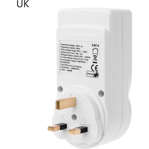 M4YC Digital Power Meter Socket EU/US/UK Plug Energy Meter Current Voltage Watt Electricity Cost Measuring Monitor Power Outlet