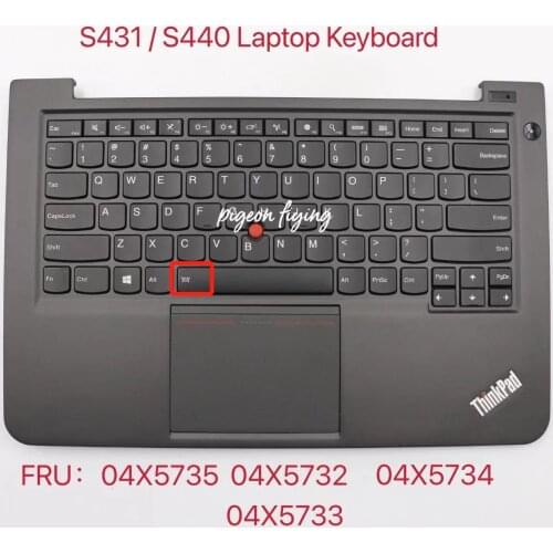 Thinkpad S431 S440 C-cover with keyboard English backlight keyboard FRU:04X5735 04X5734 04X5733 04X5732