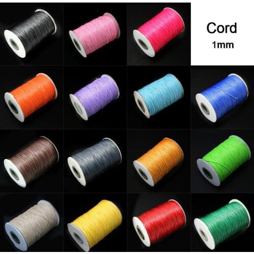 Hot 15 meters 1MM Waxed Thread Cotton Cord String Beads Strap Jewelry Findings Necklace Rope for DIY Necklace Bracelet Making