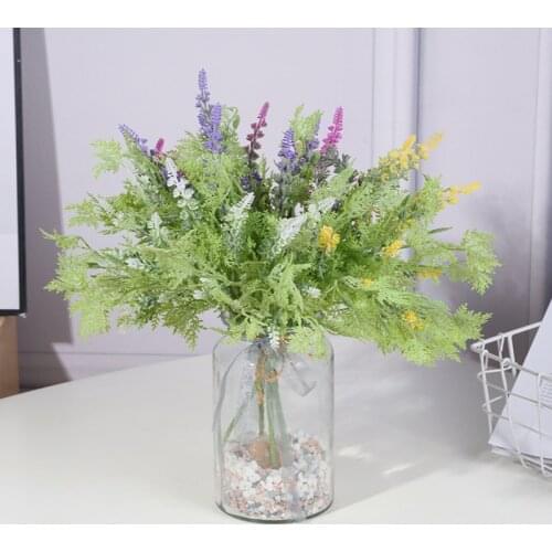 Interior decoration simulation plastic flower planting hair hanging frost lavender restaurant hotel study room