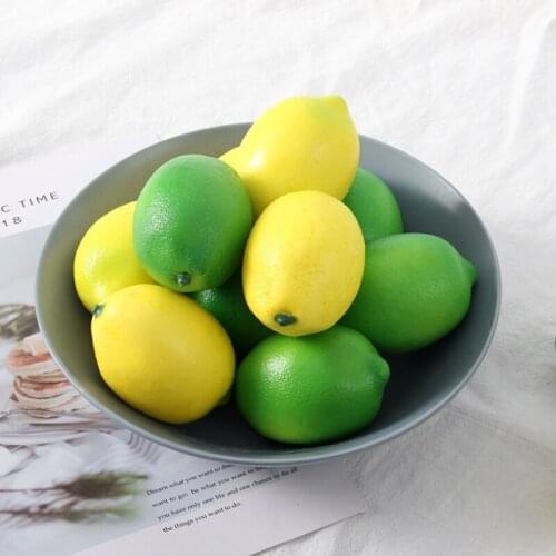 Artificial Lemon Fake Fruit Lifelike Simulation Lemons for Home House Kitchen Party Decoration Props M17D