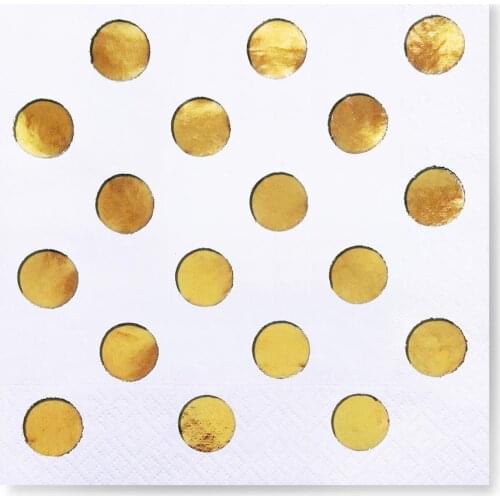 Story Gold Foil Stamped Paper Luncheon Napkins, 33x33 cm, 2 Ply 16 Pack, shiny Gold Pineapple Design on Black Luncheon Napkin