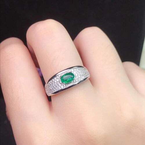 0.5 carat emerald ring new 925 Sterling Silver Natural Gemstone precious gemstone precious gift including certificate