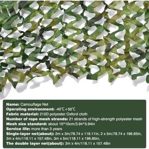 Woodland Camo Netting Camouflage Net Shelter Tent For Camping Privacy Protection Camouflage Mesh Cover Hunting Garden Fence
