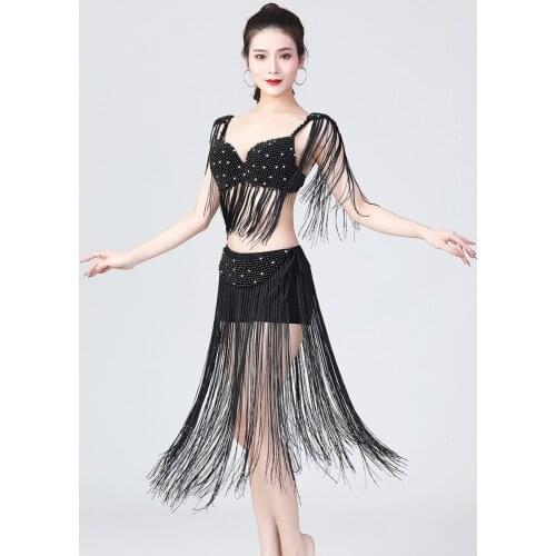 XL Size Beaded Bra Costume Night Club DS Wear Women BellyDance Outfits Indian Dancing Clothes