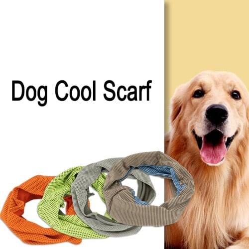Summer Dog Cooling Scarf Heatstroke Prevention Ice Silk Scarf Instant Ice Cold Scarf for French Bulldog Towel Wrap Neck for Dogs