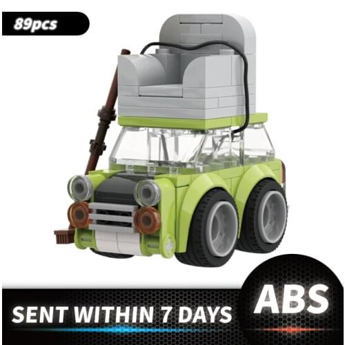 Mini BeanING Car Model Diy Building Blocks Bricks Speed Chumps Collection Cartoon MOC Toy For Children Kids
